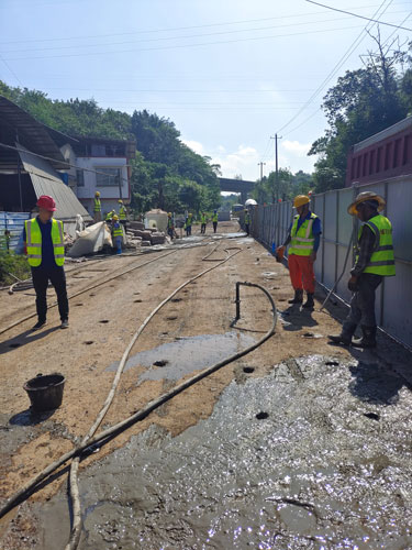 通道道路下沉注浆加固